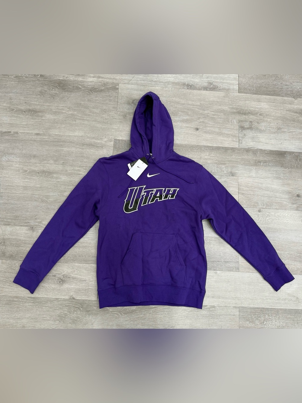 Nike Utah Jazz NBA Pullover Hoodie Center Swoosh Purple HM9844-506 Men Medium